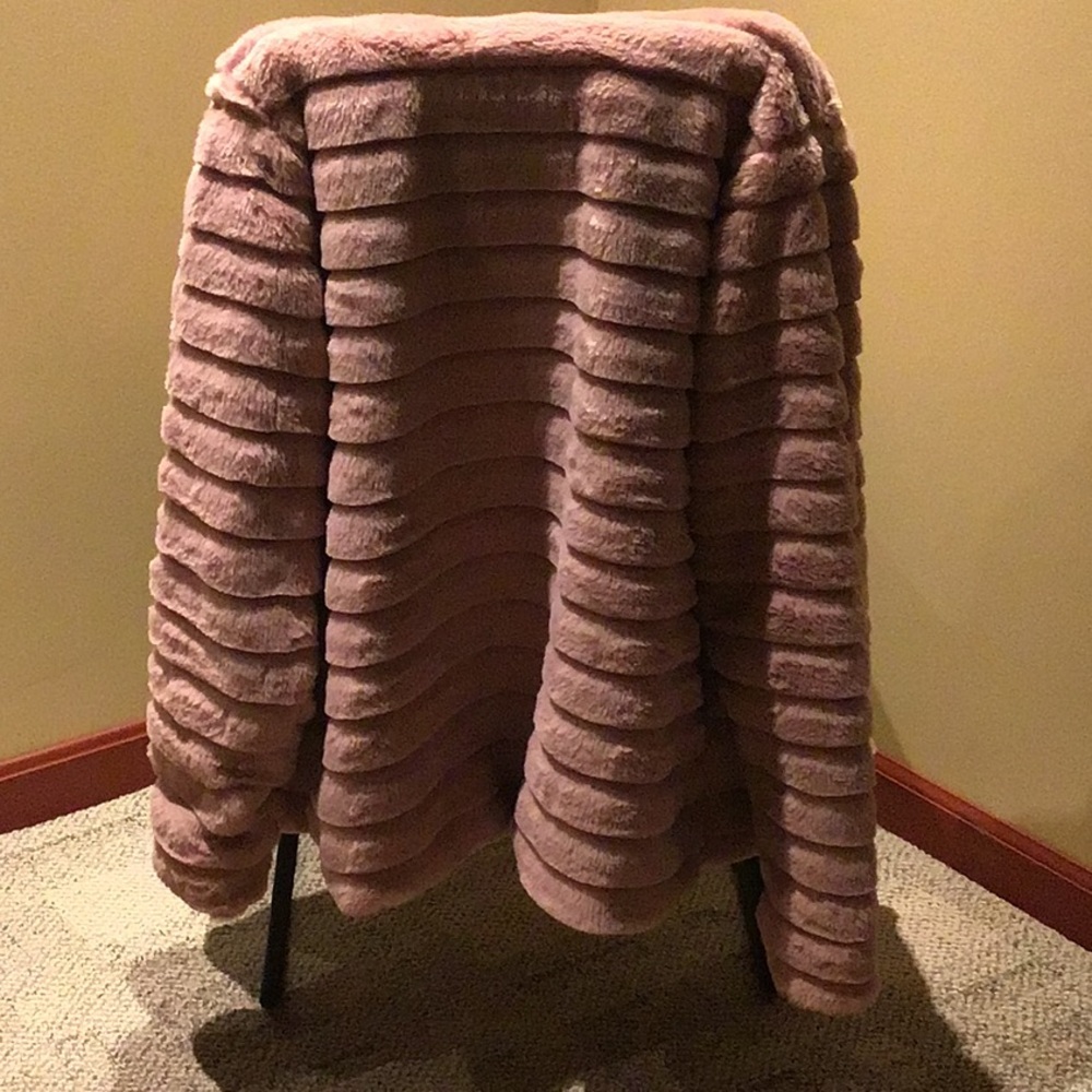 Faux rabbit jacket.    Katydid.